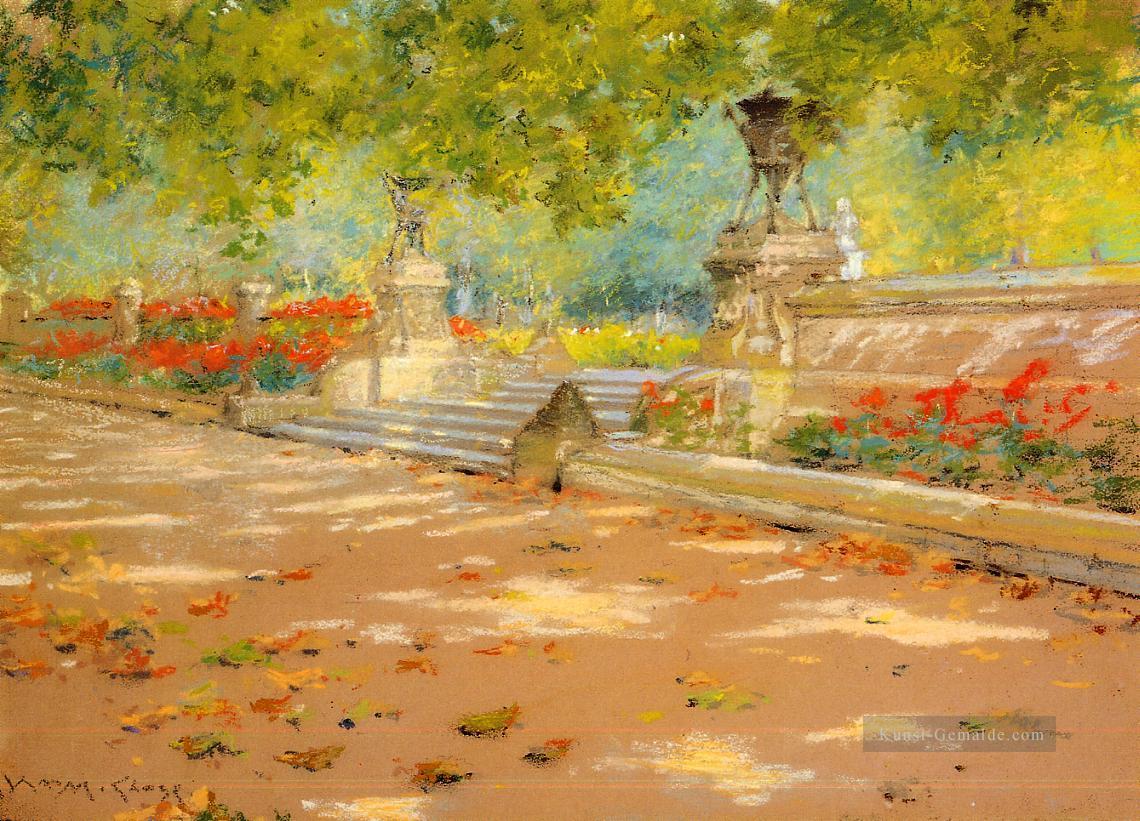 Terrace Prospect Park Impressionismus William Merritt Chase Szenerie Ölgemälde